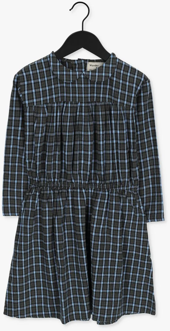 WANDER & WONDER blauwe wander & wonder midi jurk zoey dress