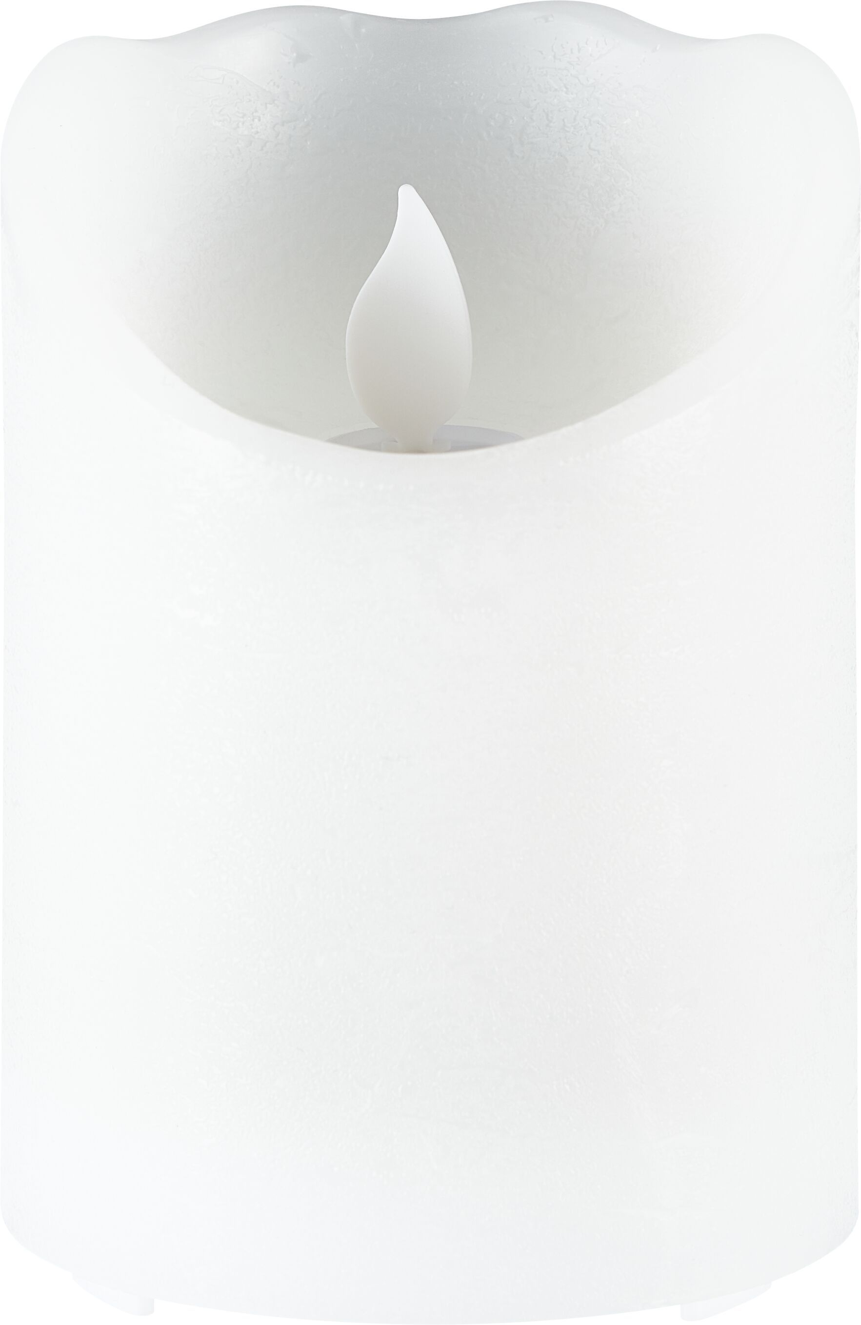 LUNA LED Kerze H10cm wiederaufladbar - Weiss / H: 10.0 cm