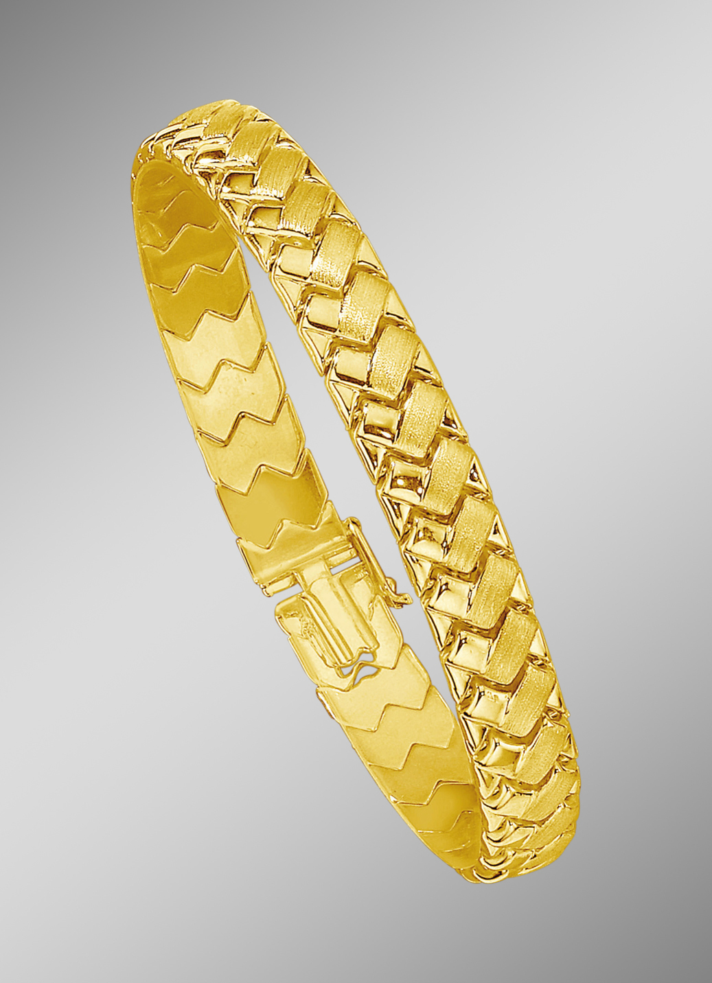 Schweres Armband in Geflecht-Optik mit Kastenschloss