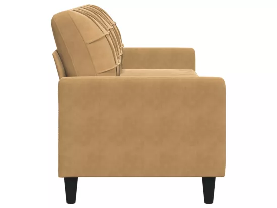 Canapé à 3 places Marron 210 cm Velours