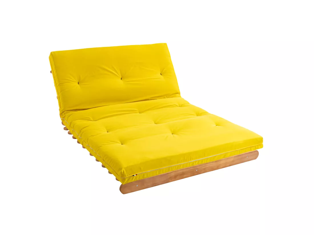 Matelas futon ocre en coton 180x200