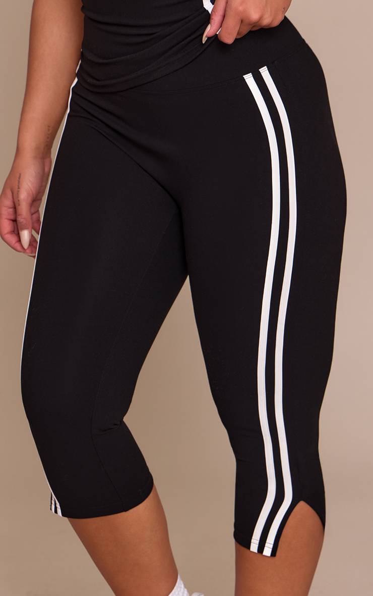 Noir Capri Sculptant À Détails De Bandes Contrastées Shape