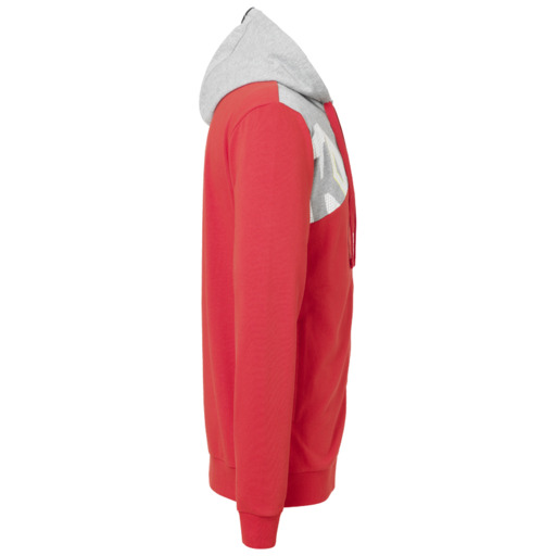 Jaqueta com capuz Core 2.0, mistura de Kempa vermelho/cinza escuro.