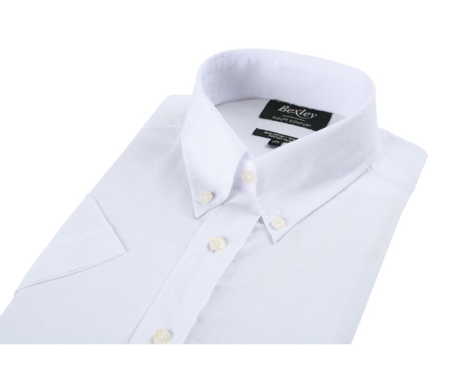 Chemise coton et lin blanche - Poche poitrine - COLTEN MC