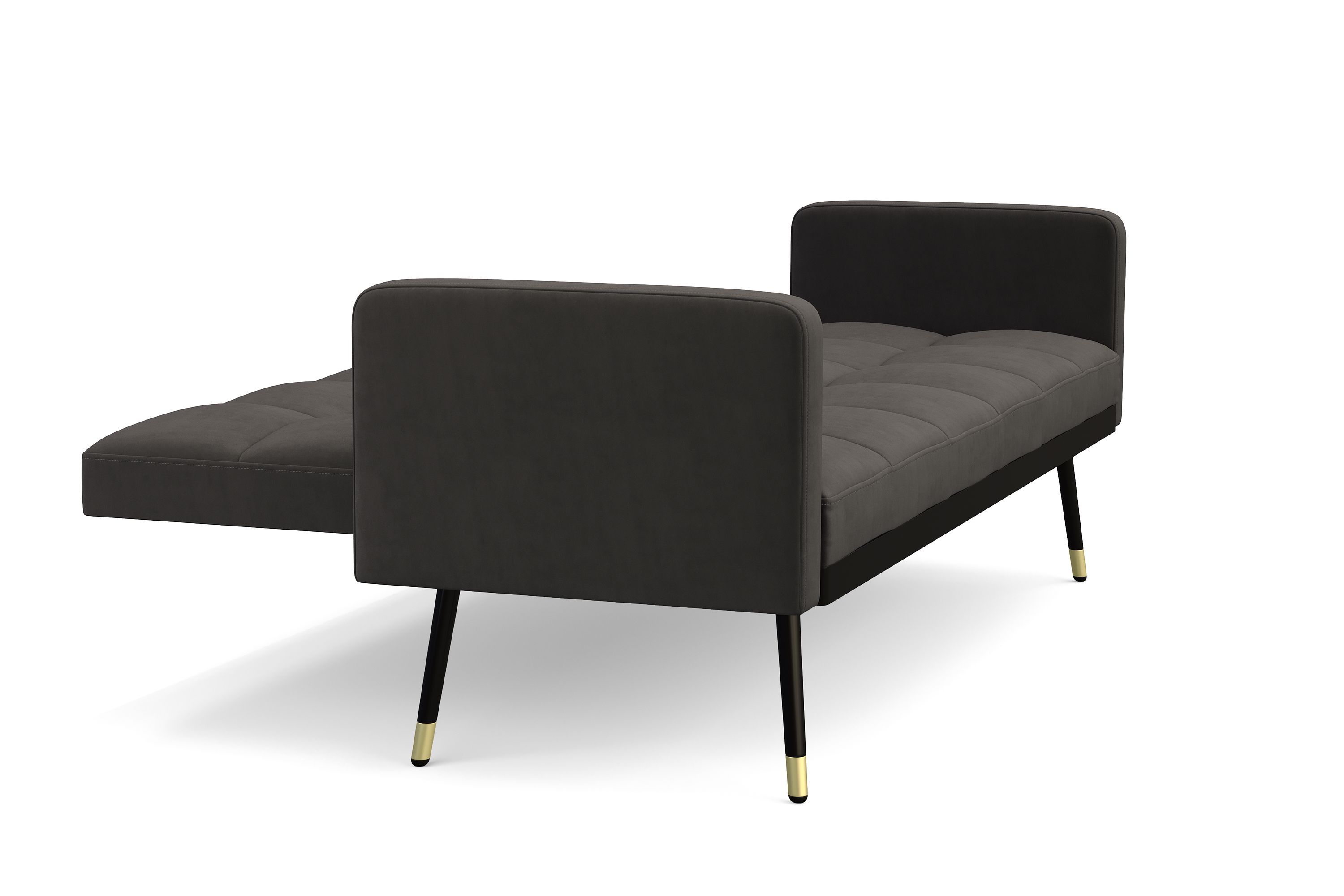 Schlafsofa Samt CALVIN anthrazit