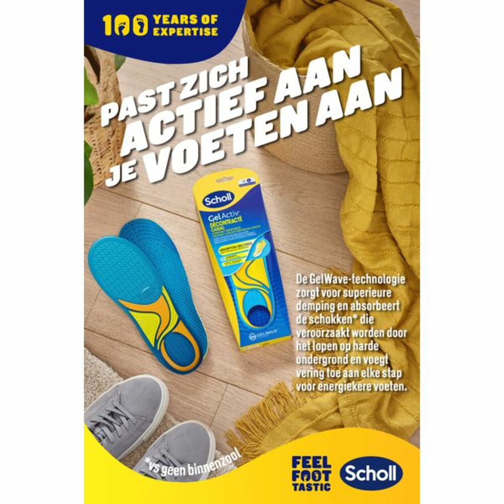 Scholl GelActiv Inlegzolen Casual Large Maat 41-46.51 paar