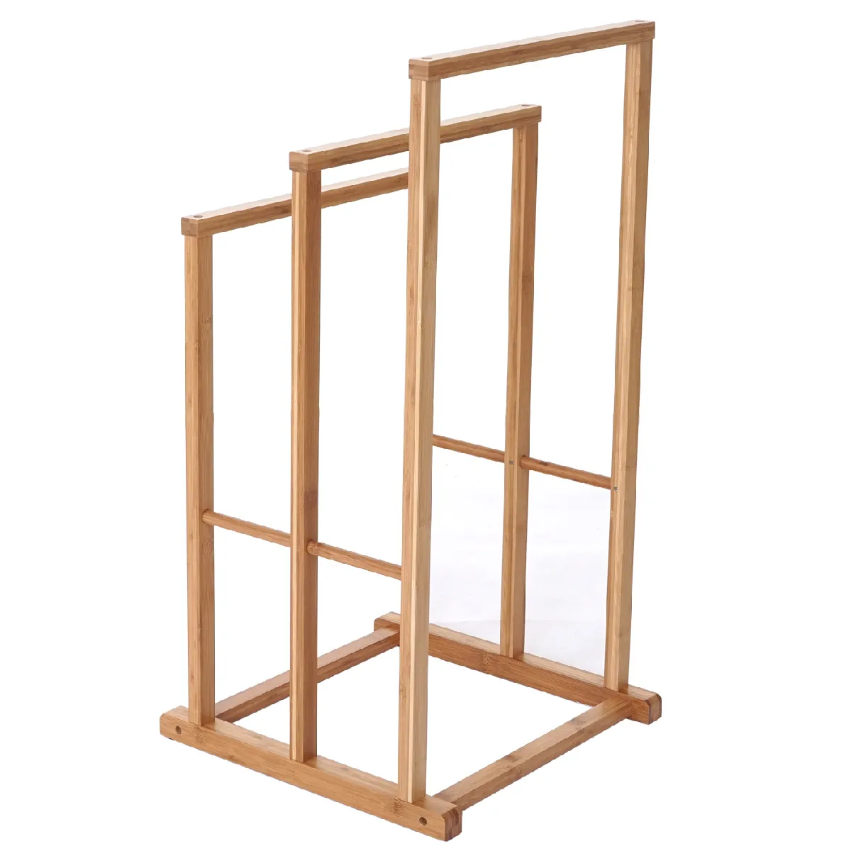 Mendler Porte-serviettes bambou HWC-B18 pour salle de bain