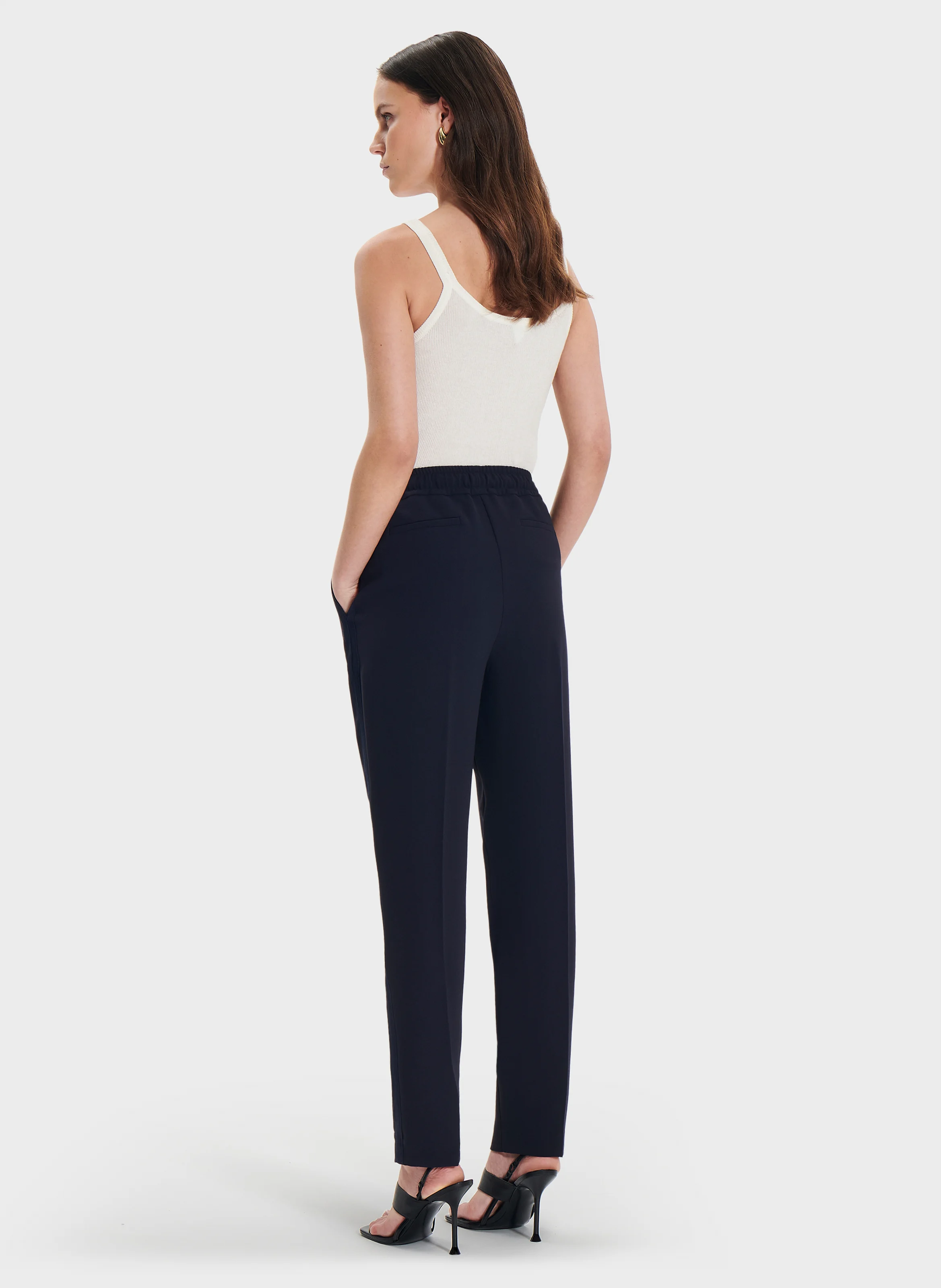PIEL - Pantalon pincé à cordons de serrage | Bleu