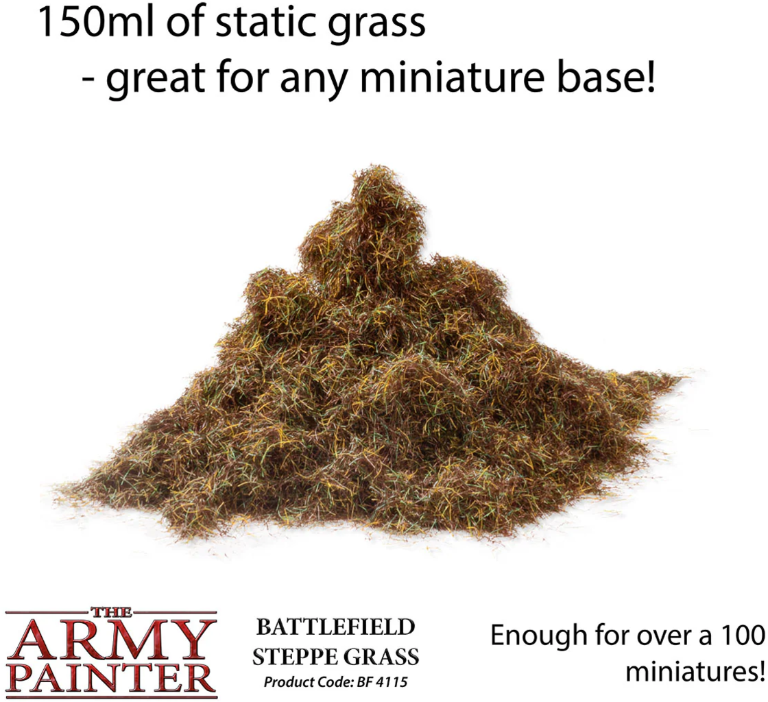 The Army Painter  Battlefield Basing: Steppe Grass    Die Weite der Steppe für deine Miniaturwelten
