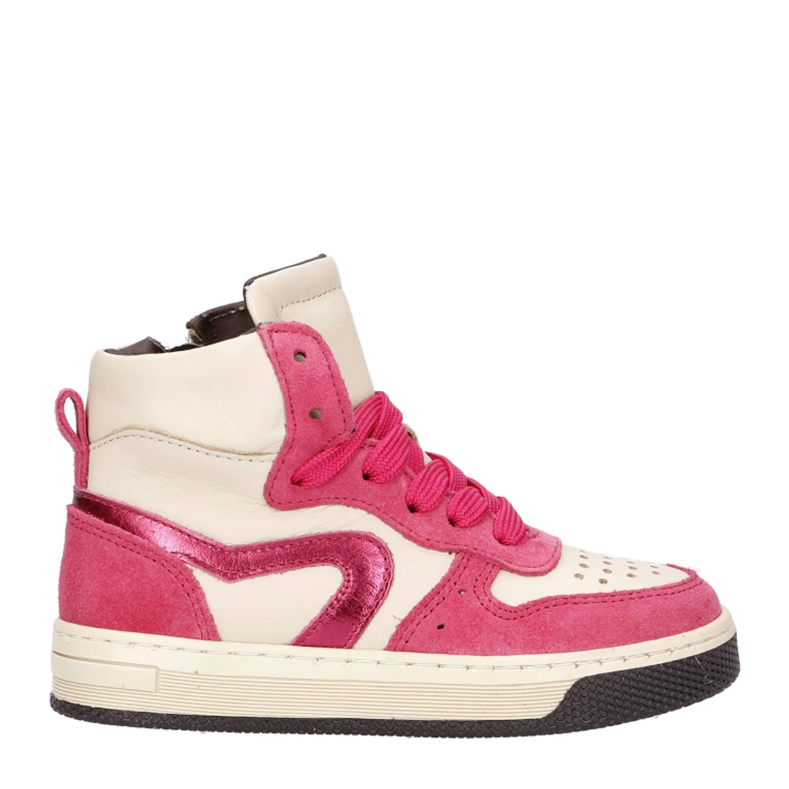 Pinocchio leren sneakers fuchsia