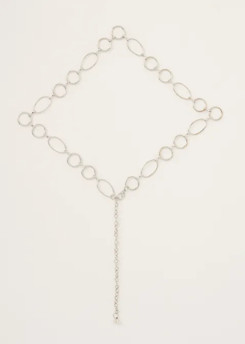 Kettingriem met ringen zilver (ZLVR)