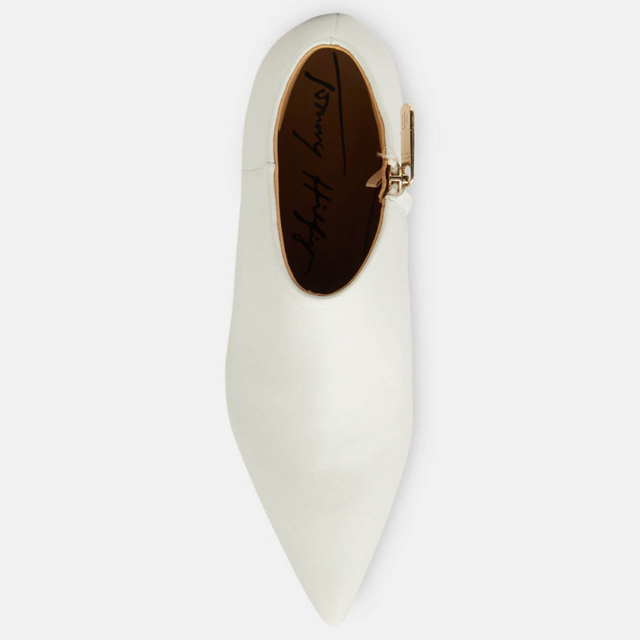 Tommy Hilfiger Bottines en Cuir à talon Elevated blanches - Talon 7 cm