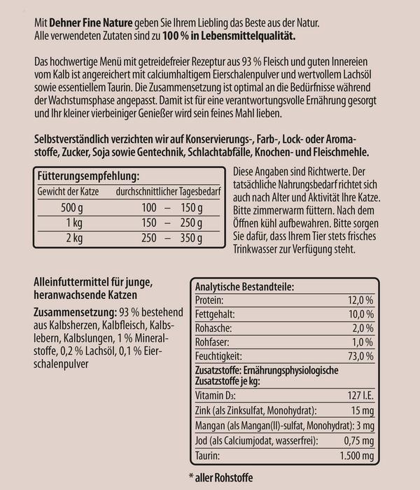 Dehner Fine Nature Nassfutter für Katzen