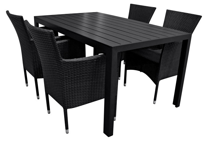 Havebord Havanna 150 x 90 cm i aluminium og nonwood - Sunlife
