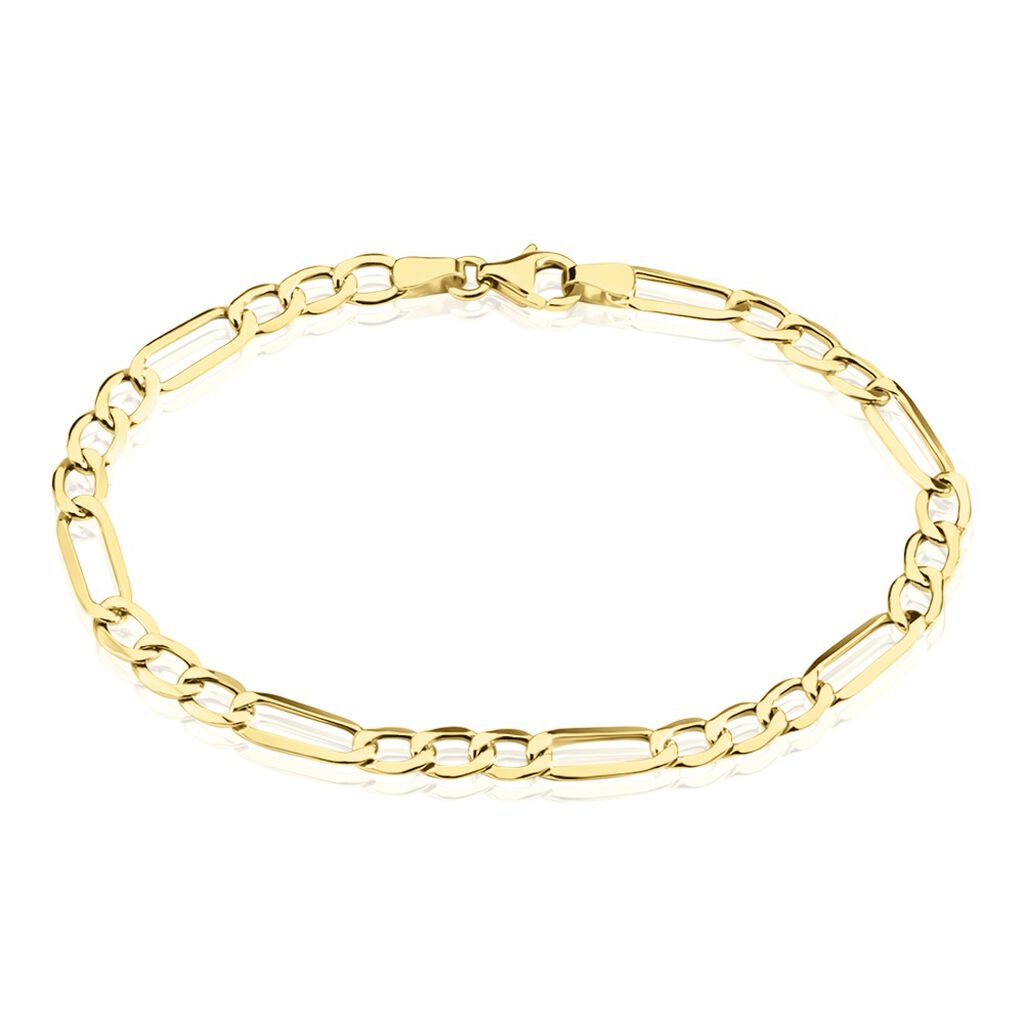 Bracelet Cameo Maille Alternée 1/3 Or Jaune