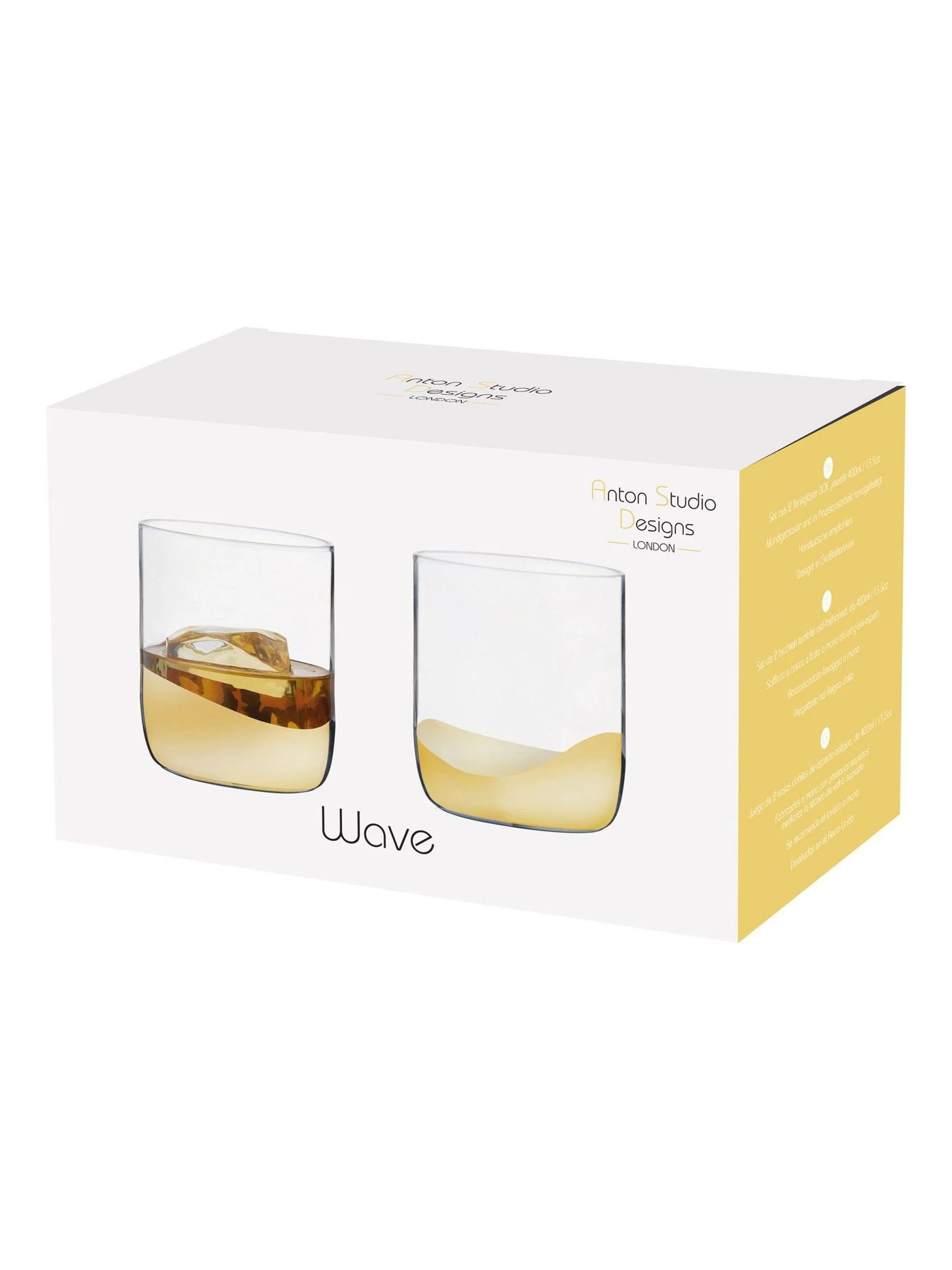 Anton Studio Designs Set of 2 Wave DOF Tumblers