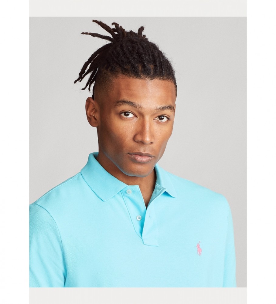Camisa polo Ralph Lauren Custom Fit Azul Claro