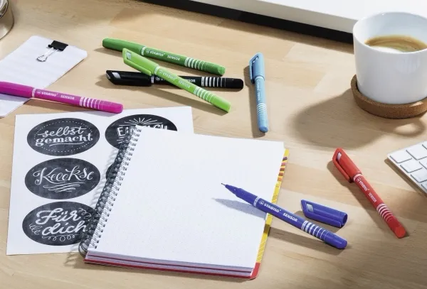 Fineliner Stabilo Sensor 189 sort 0,3 mm - (10 stk.)