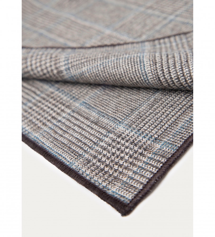 Lenço Hackett Windowpane cor taupe