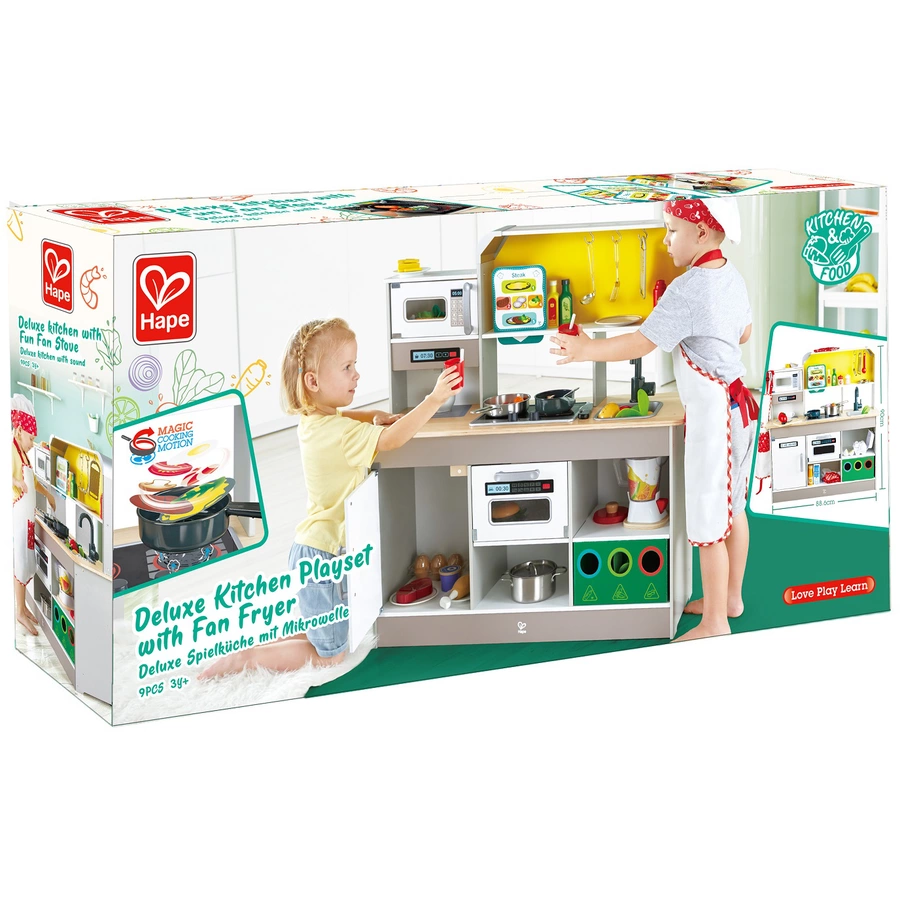 Hape Deluxe Spielküche mit Mikrowelle