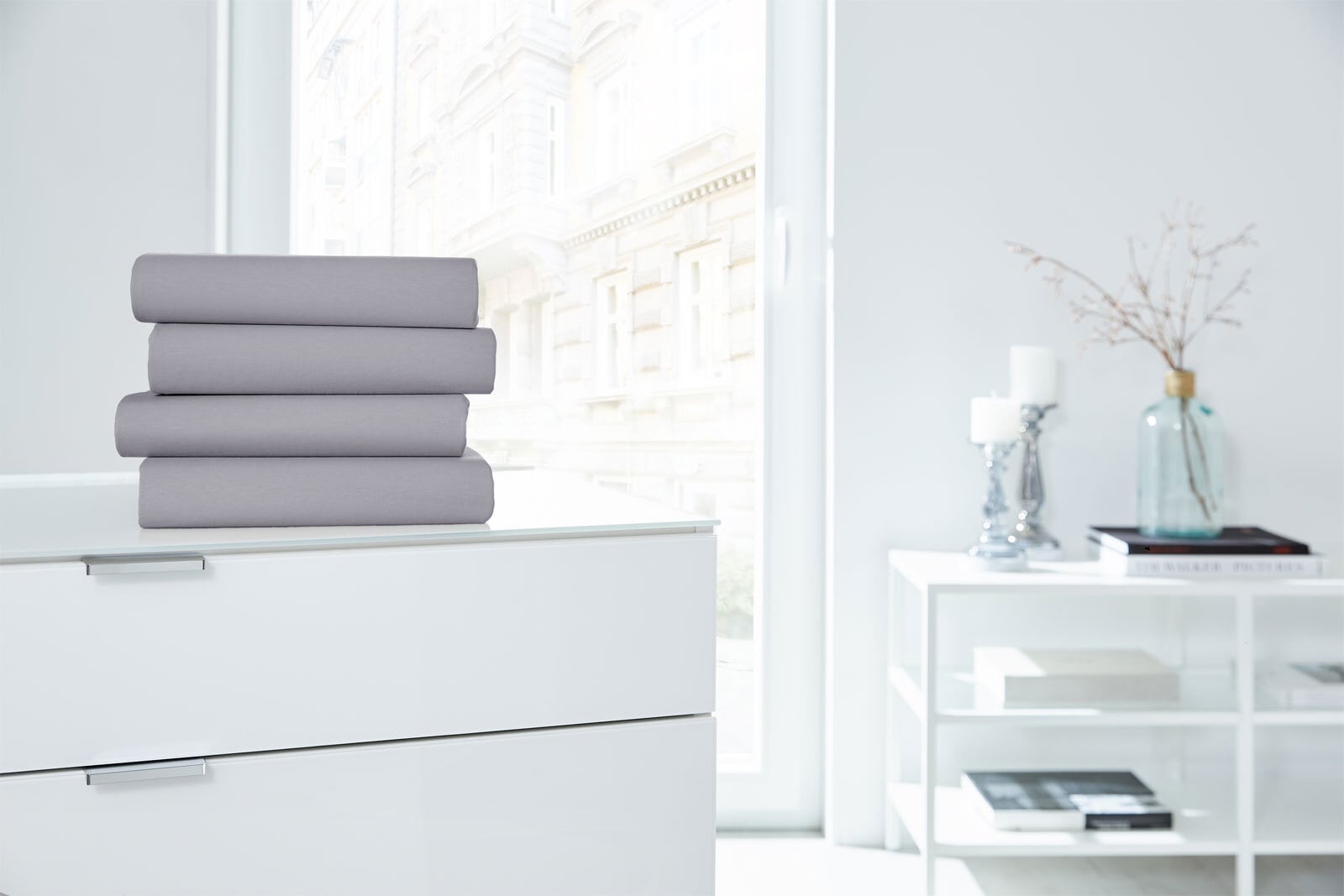 Vario Spannbetttuch Stretch Elasthan-Feinjersey 90 x 200-120 x 220 cm granit
