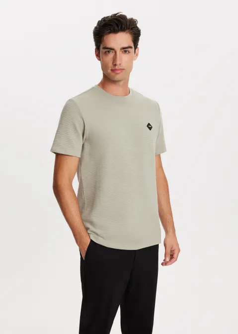 T-shirt met box logo groen (GRN.L)