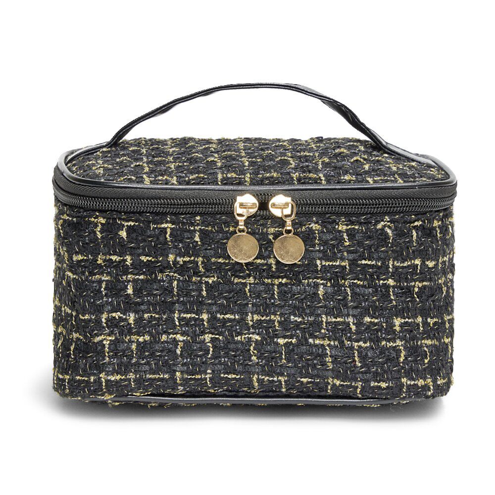 Trousse de toilette et maquillage vanity 22x14xH12cm - 2 modèles noir ou blanc
