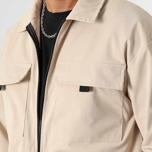 Veste Zippée Avec Poches 0067 Beige Clair