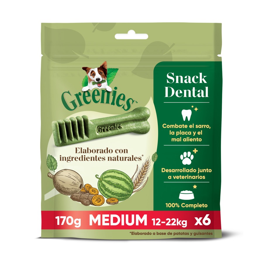 Greenies Petiscos Dentais 100% Naturais para Cães de Porte Médio