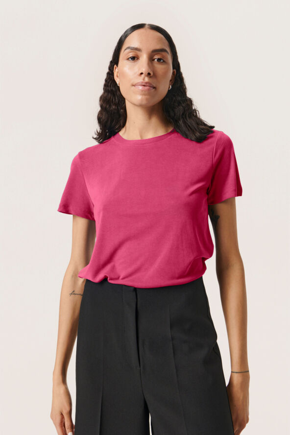 Soaked in Luxury SLColumbine crew-neck T-shirt SS Vivacious