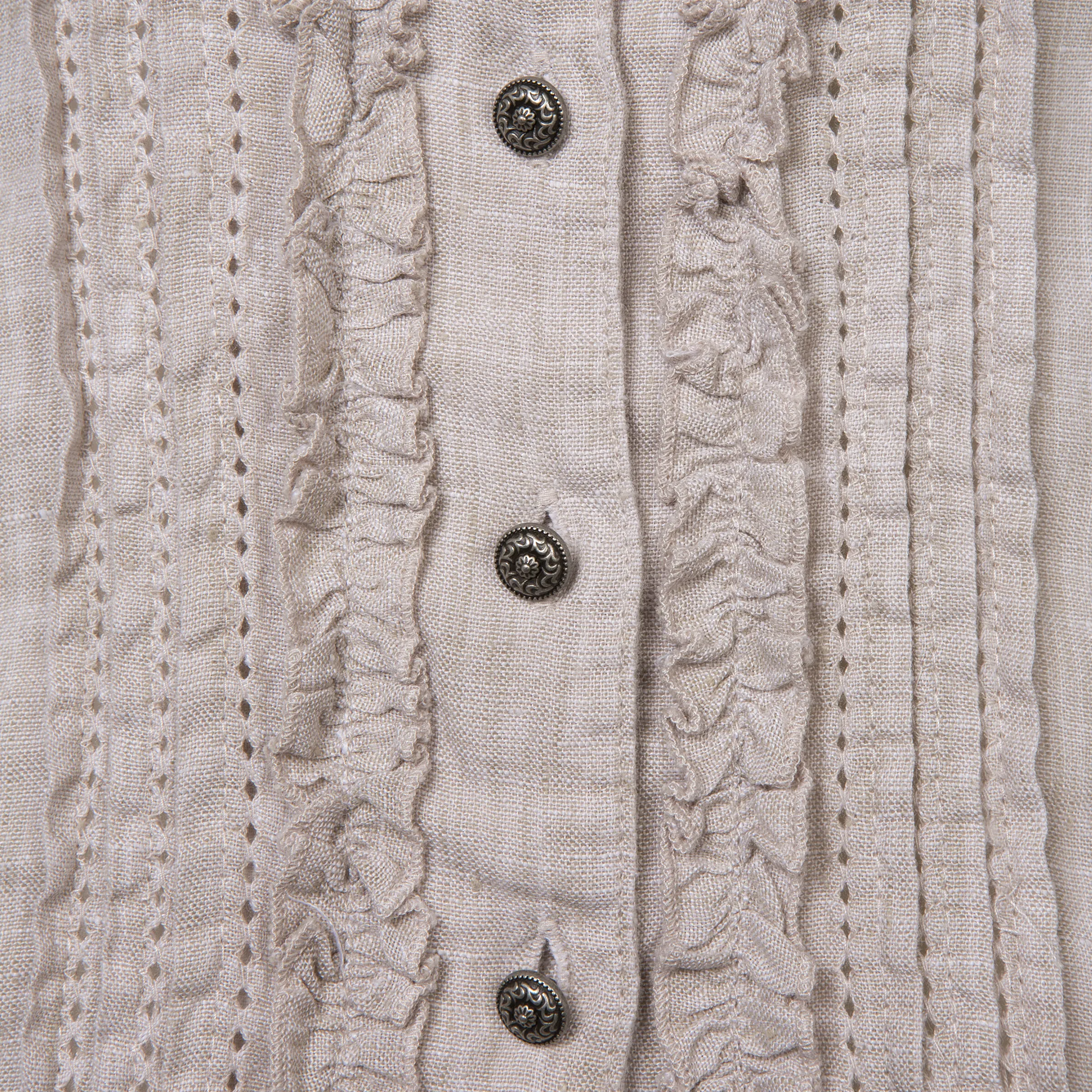 Damen Trachtenbluse aus Leinen