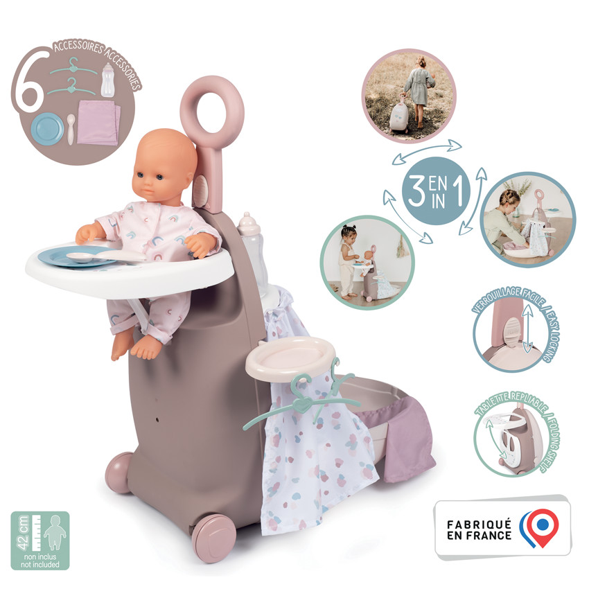 Valise Nursery 3 en 1 pour poupon