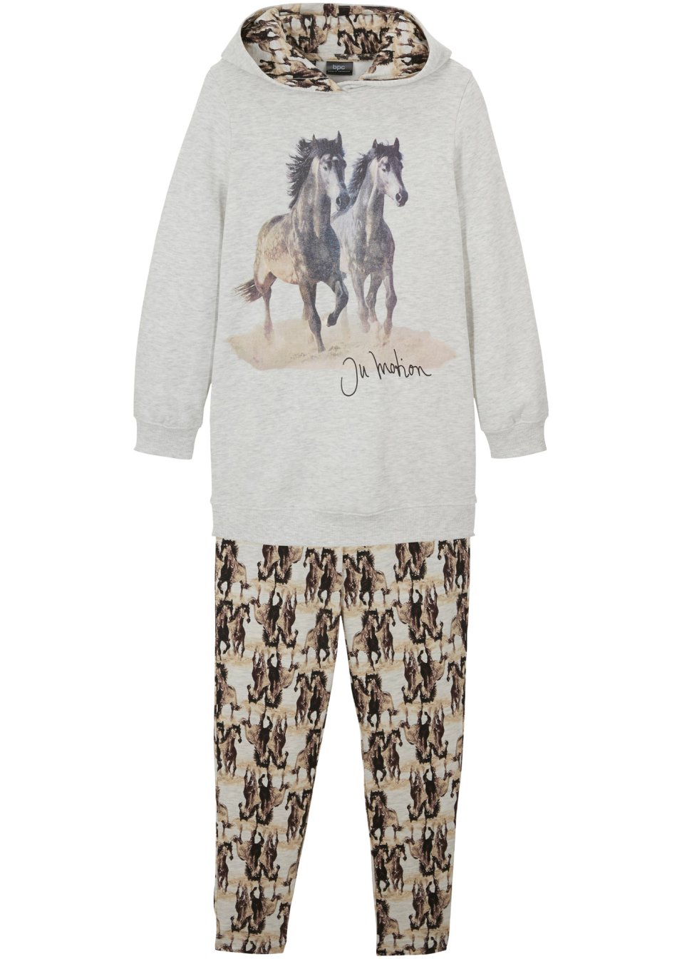 Sweat à capuche fille + legging (Ens. 2 pces.)