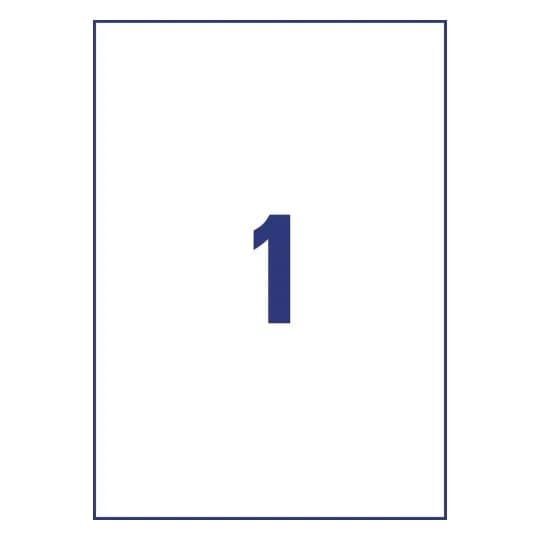 Avery Zweckform L4775REV - Polyester - matt - fjernbart selv-adhesiv - hvit - A4 (210 x 297 mm) 20 etikett(er) filmetiketter