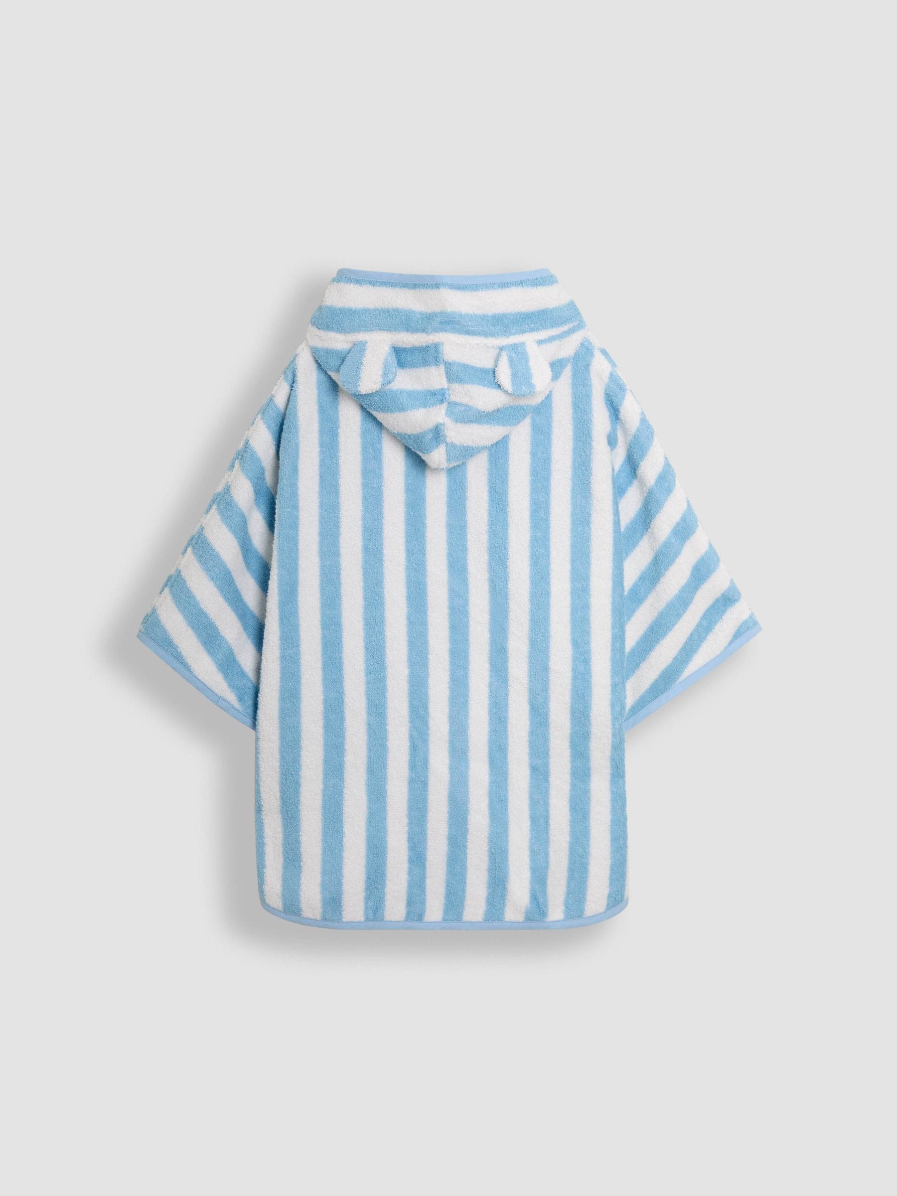 JoJo Maman Bébé 100% Cotton Stripe Towelling Poncho