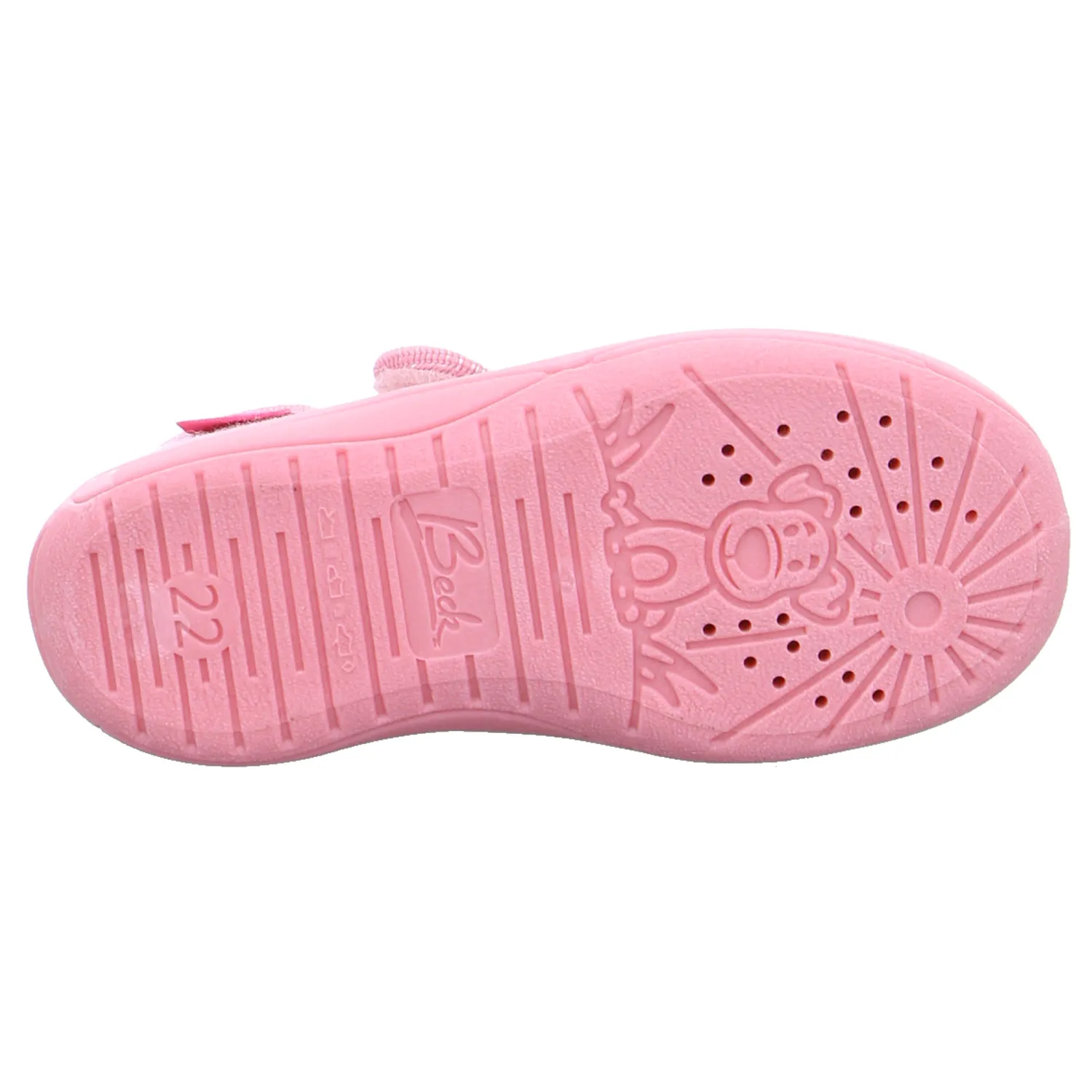BECK Baby-Hausschuh Rosa Textil  Baby Hausschuh