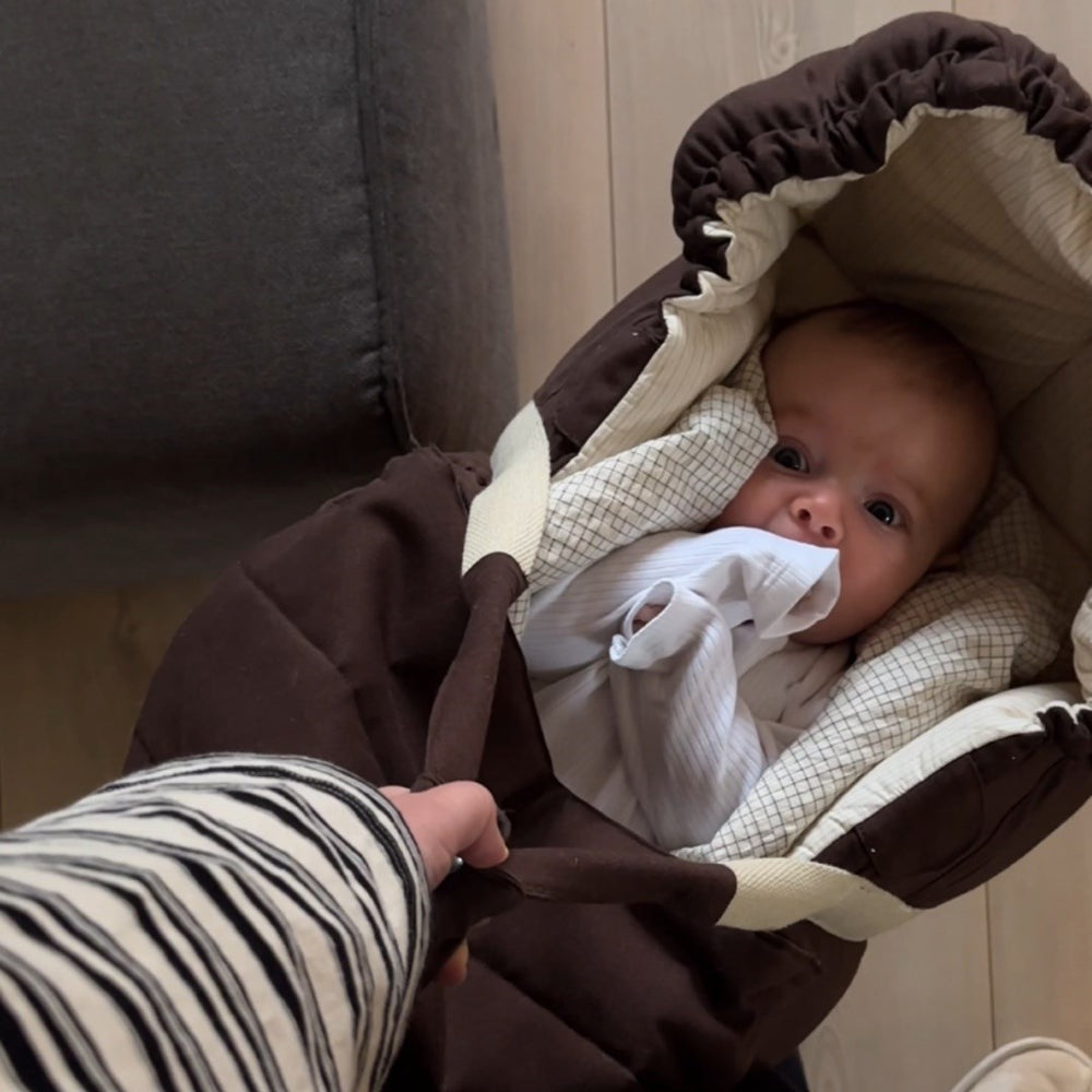 Køb COPENHAGEN COLORS Brown With Cream Solid Stripe Organic Multifunctional Babylift Vol. 2