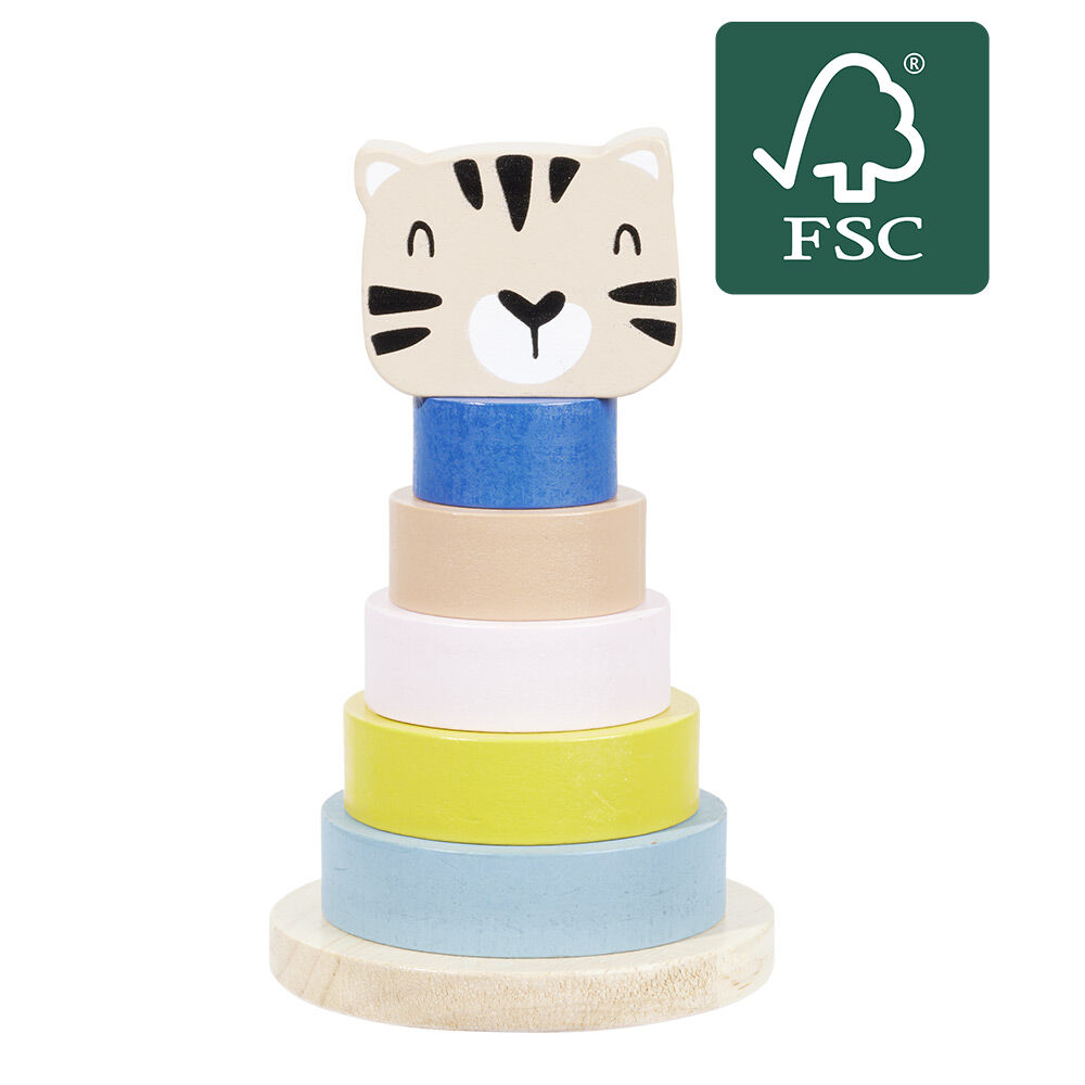 Tour empilable Chat en bois