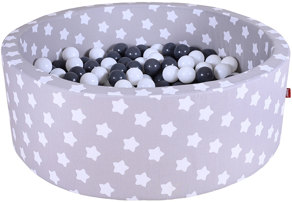Knorrtoys® Bällebad »Soft, Grey White Stars« mit 300 Bällen Grey/creme; Made in Europe
