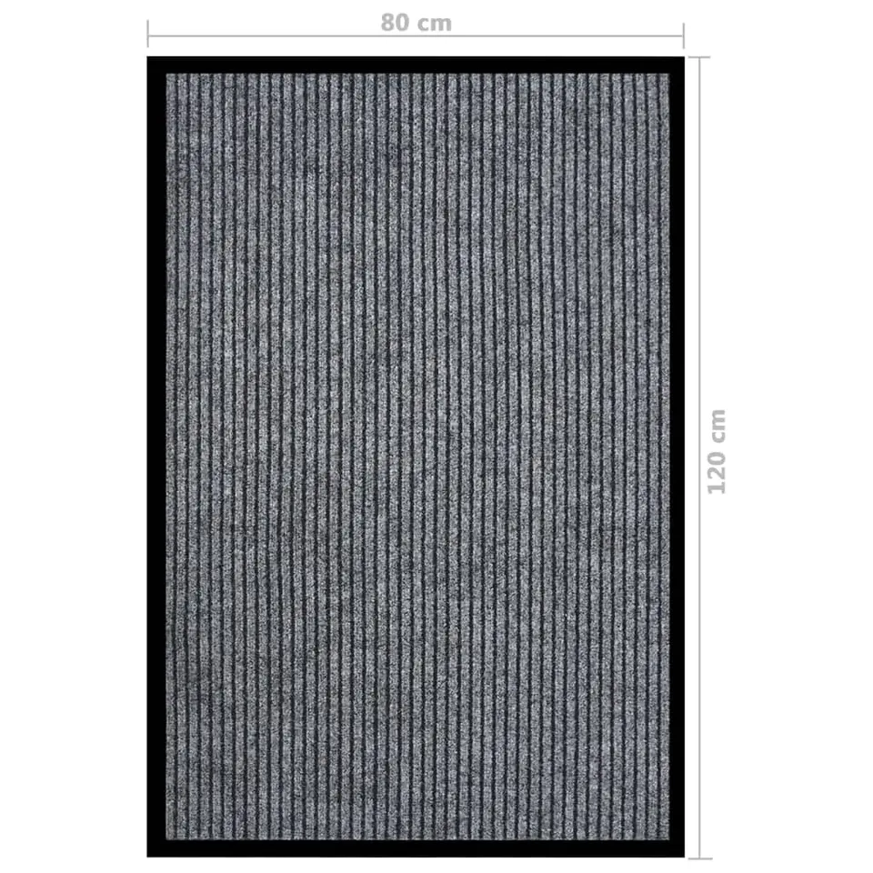 vidaXL - Mat - Grijs - Polypropyleen - 80 x 120 cm