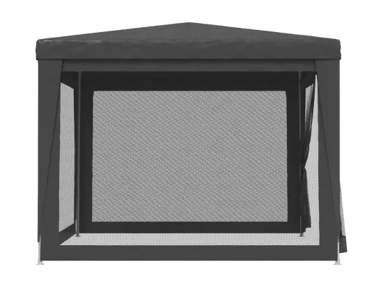Tente de fête avec 4 parois latérales en maille Anthracite 3x3m