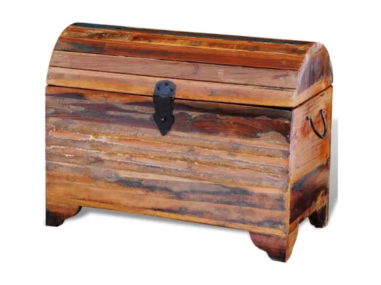 Coffre de rangement Bois de récupération massif