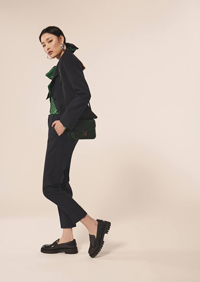 Pantalon Philippableu nuit en laine froide