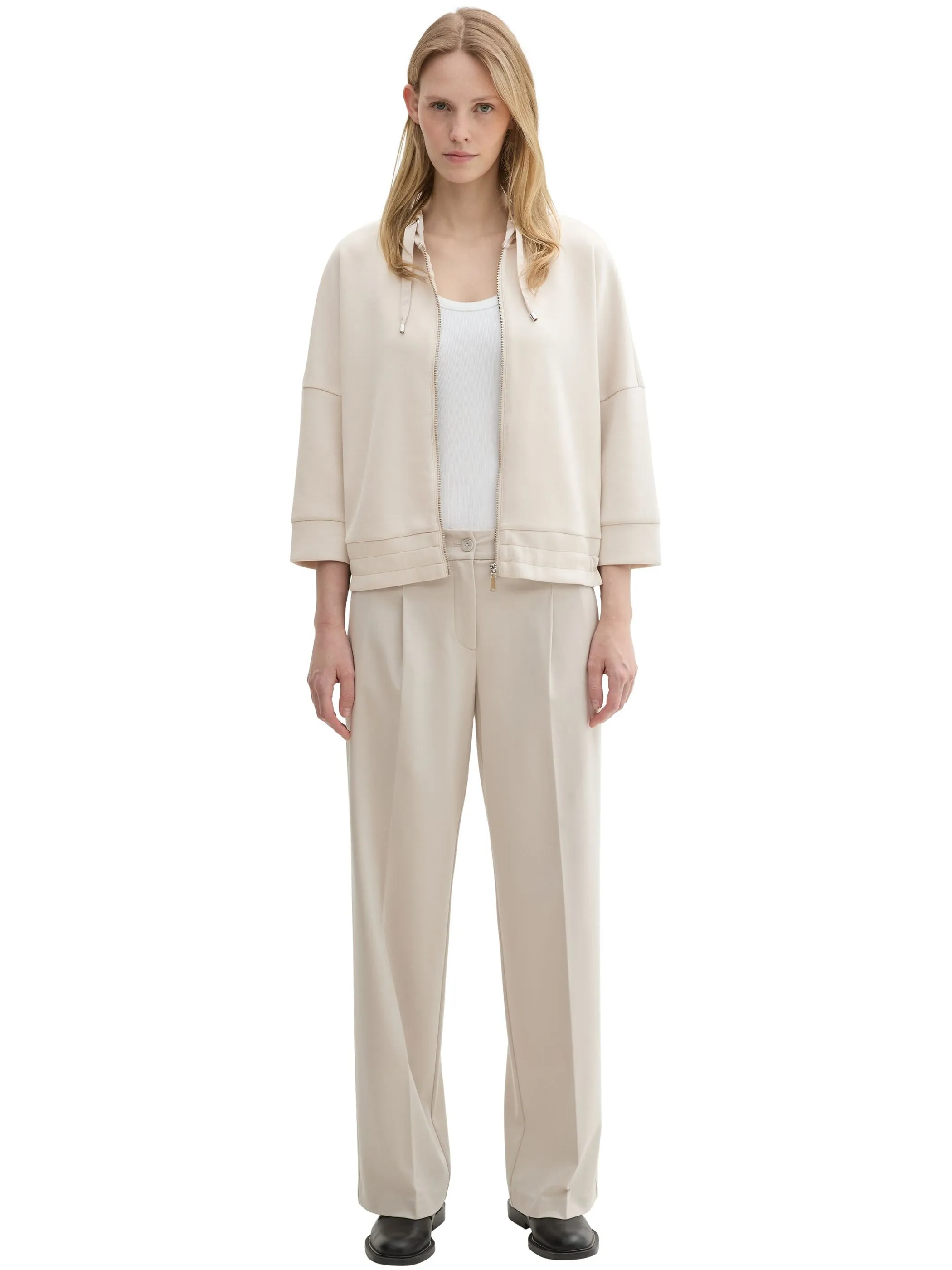 Tom Tailor Damen Sweatjacke mit Kapuze