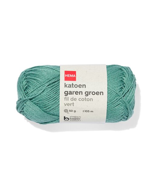 fil de coton vert 50g 105m