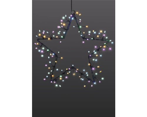 Decoratieve hanger LED metalen ster Lafiora Ø 30 cm Lafiora 5 m kleurrijk