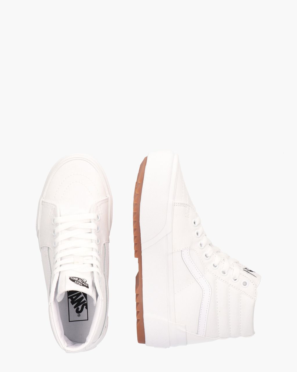 Vans SK8-Hi Stacked Canvas Wit Damessneakers