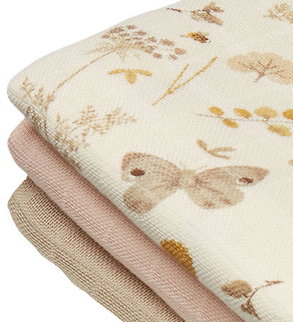 Cam Cam Spucktücher - 70x70 cm - 3er-Pack - Schmetterling/Coral/