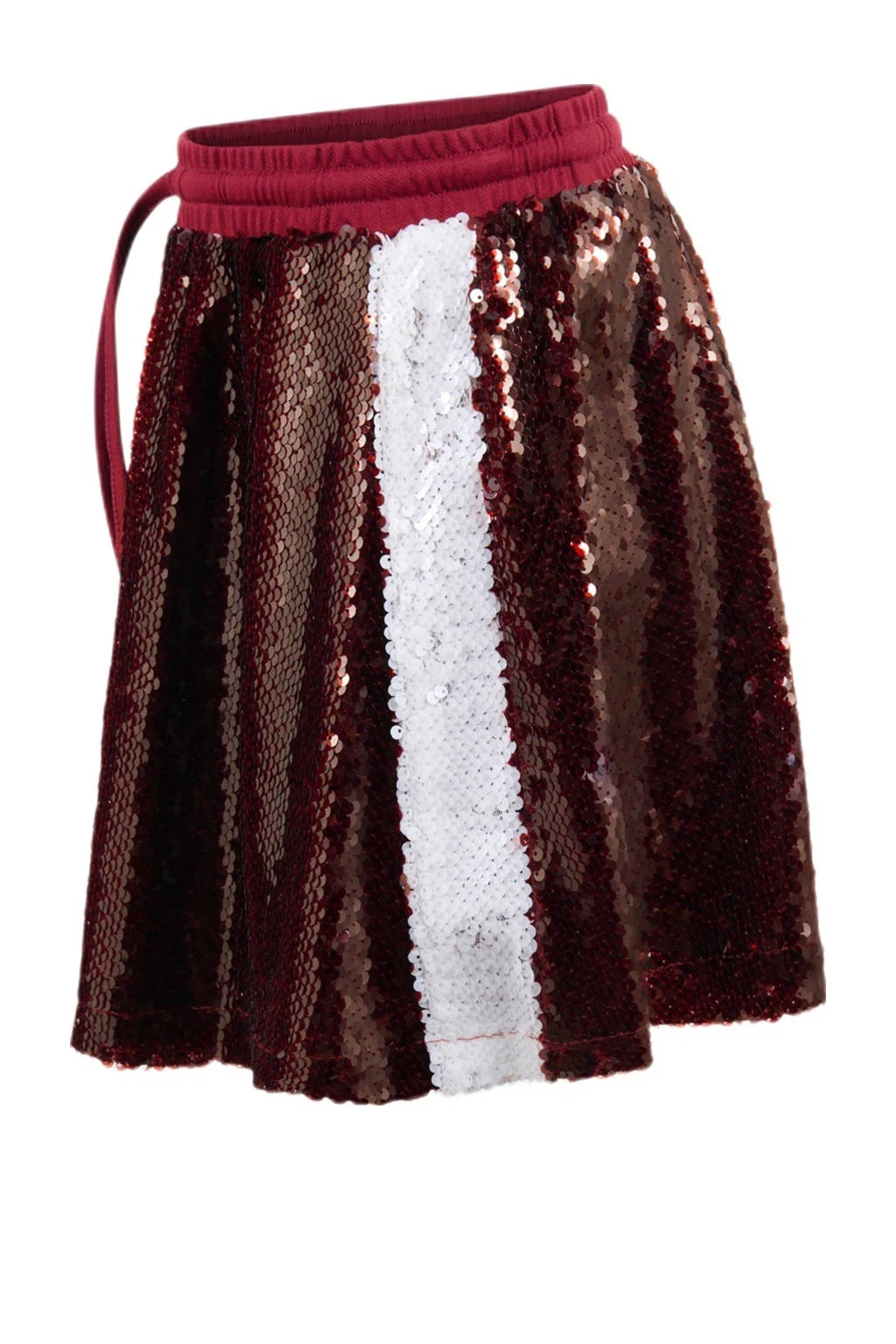 Shoeby korte rok met pailletten donkerrood