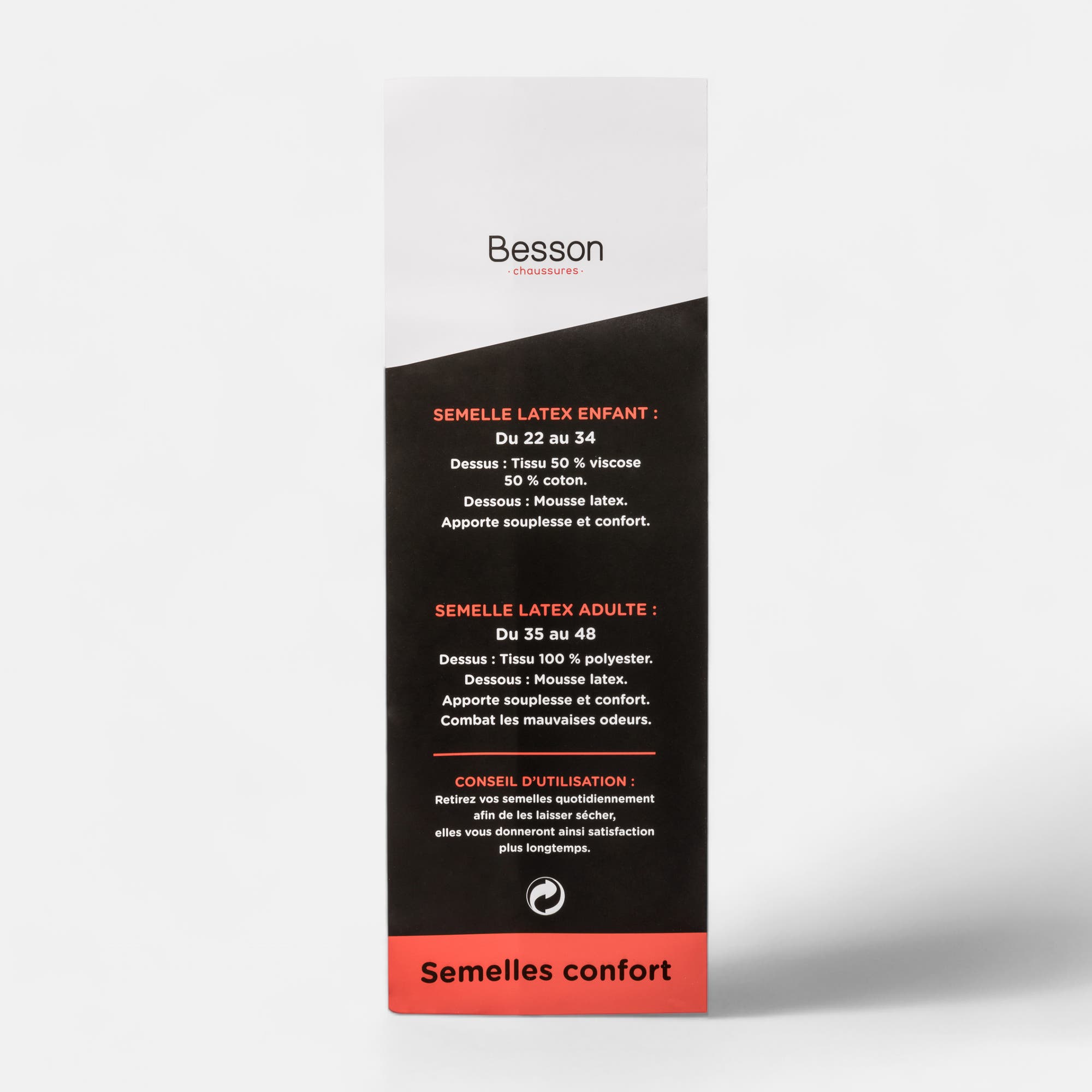 Semelles latex 41 42 sans coloris